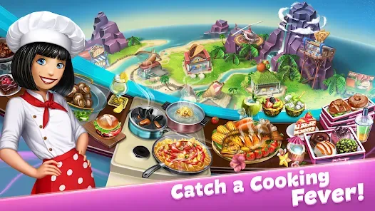Cooking Fever serving a finished order to a customer